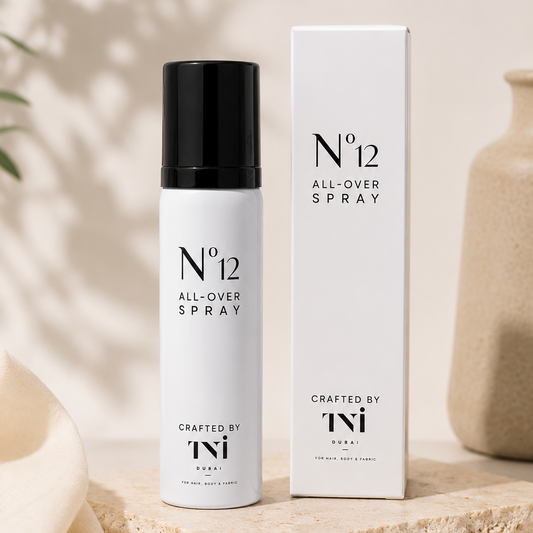 No.12 All-Over Spray bottle and packaging on a neutral background